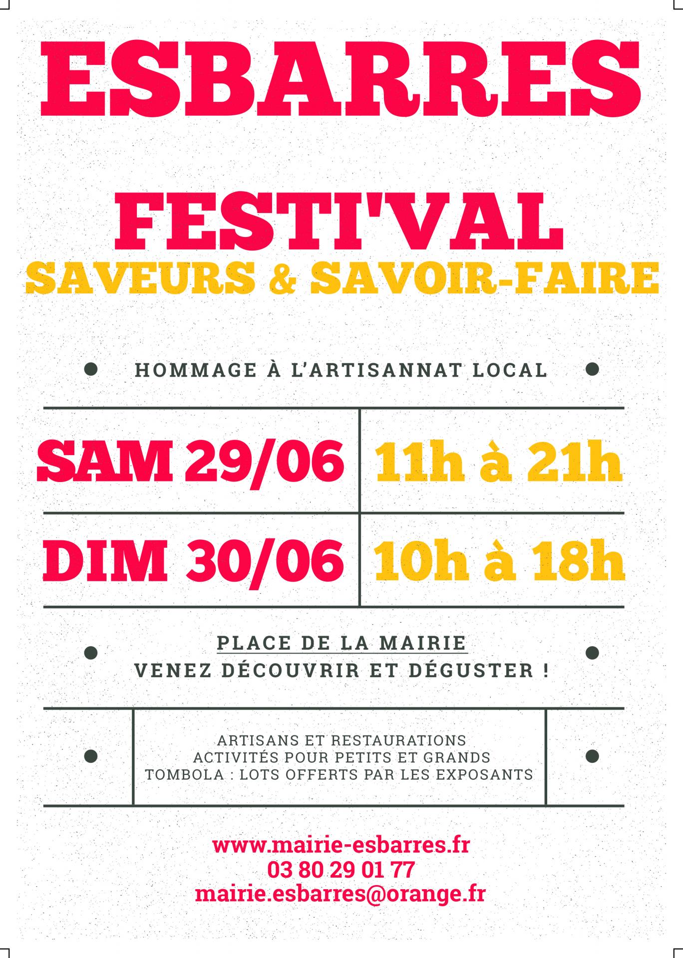 affiche Festi'Val Saveurs et savoir-faire